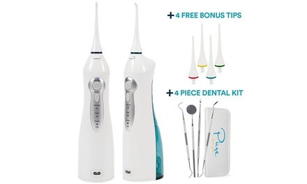 Pure Daily Care Water Flosser with 4 tips and Travel Bag