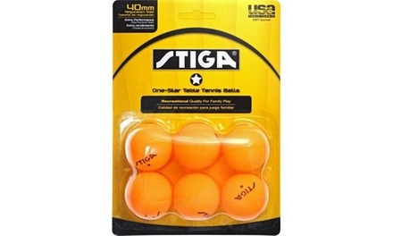 Stiga 1 STAR ORANGE Table Tennis Balls 12 Pack