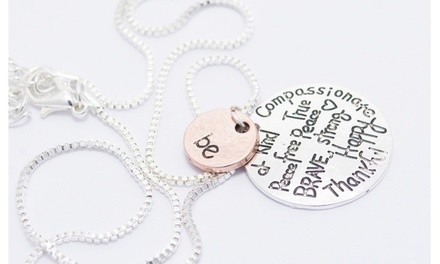 Inspirational Be Pendant in Silver Plating