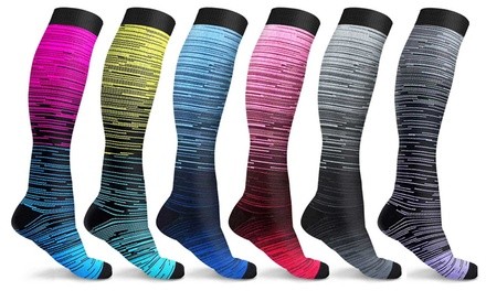 DCF Knee-High Athletic Sports Compression Sock (6-Pack)