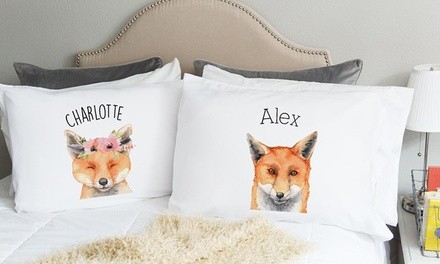 One, Two, Three, Five, or 10 Personalized Woodland Animal Pillowcases from Qualtry (Up to 77% Off)