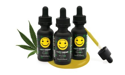 Happy Hemp CBD Hemp Oil Tinctures (250mg, 550mg, or 2500mg)