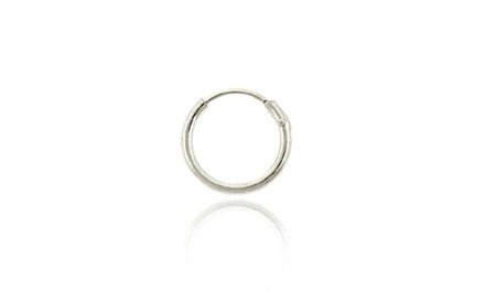 Sterling Silver 10mm Mens Hoop Earring