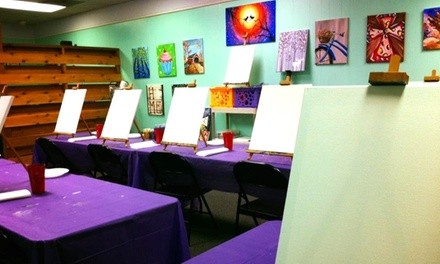 Virtual Art Class or Private Art Class/ Party for Up to Ten at Art on Fire (Up to 39% Off)