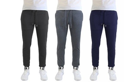 Men's Slim-Fit Heavyweight Fleece Joggers (3-Pack)