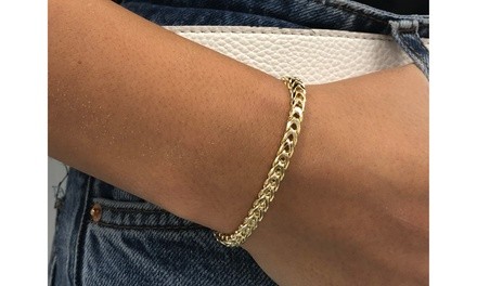 18k gold plated  Thick 4.5MM franco bracelet