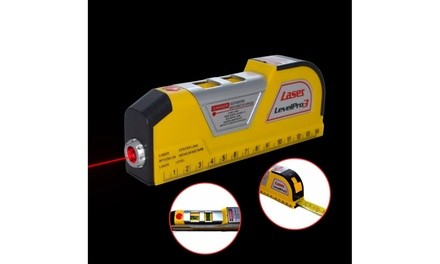 Level Measuring Horizontal Laser Line 8FT Measuring Tape 