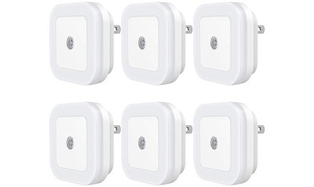 Plug-in LED Night Light with Dusk-to-Dawn Sensor 6-PAck 
