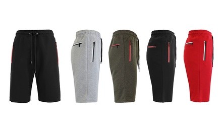 Men's Tech Fleece Shorts with Dual Trim Zipper Pockets