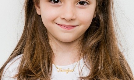 Customized Sterling Silver or Gold Plated Over Sterling Kid's Name Necklace from MonogramHub (Up to 90% Off)