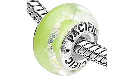 Sterling Silver 'Allure' Murano-style Glass Bead