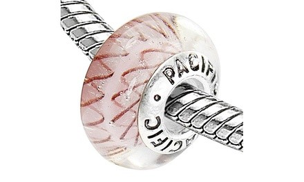 Sterling Silver 'Pinata' Murano Style Glass Bead