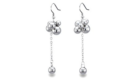 Stainless Steel Bauble Hanging Earrings