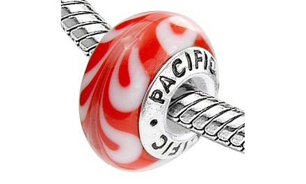 Sterling Silver 'Decadence' Murano Style Glass Bead