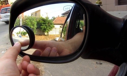 Adjustable Stick-On 2 Inch Round HD Frameless Glass Blind Spot Mirror