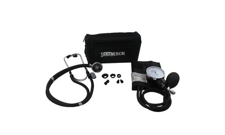 Santamedical Sphygmomanometer w/ Stethoscope Kit Black (SPR-210B)