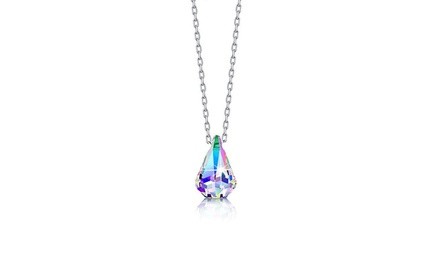 Mina Bloom Aurora Borealis Necklace Made With Swarovski Crystal