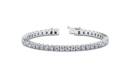 8.00 CTTW White Sapphire Tennis Bracelet