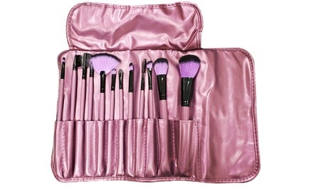 Professional Makeup Brushes Set with Lavender Organizer - 12 Piece