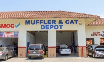 Brake Pad Replacement for Front or/and Rear Brakes at Muffler & Cat Depot (Up to 57% Off)