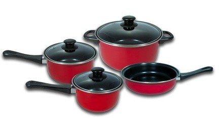 7 Pc Carbon Steel Nonstick Cookware Set  Carbon Steel Pan & Pot Set