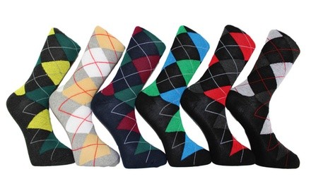 Men's Argyle Dress Socks (6-Pack)