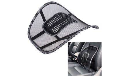 Curved Back Massaging Lumbar Mesh Seat Supporter - 2 Pack