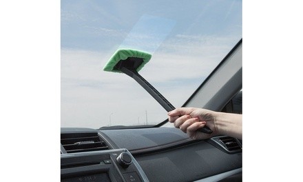 Windshield Cleaner Wiper with Microfiber Cloth (2 Pack)