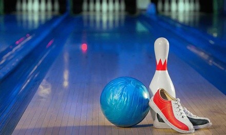 $40 for One Hour of Bowling with Shoes and Specialty Pizza at Stacks Sports Bar and Grill (36% Off)
