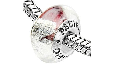 Sterling Silver 'Livin' It Up' Murano-style Glass Bead