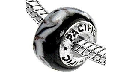 Sterling Silver 'Magnitude' Murano-style Glass Bead