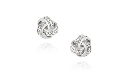 Diamond Accent Love Knot Earrings