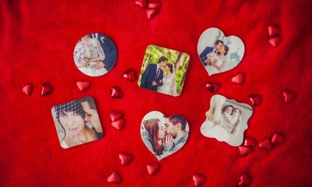 One, Two, Three, Four, or Five Wooden Photo Magnets from PhotoBarn (Up to 80% Off)