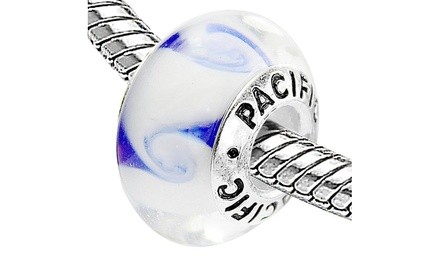 Sterling Silver 'Over the Top' Murano-style Glass Bead