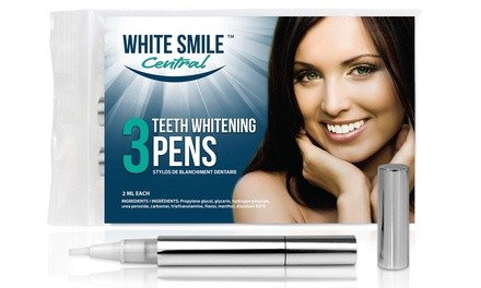 C$39.50 for Three-Pack of Portable Teeth Whitening Touch-Up Pens from White Smile Central (C$119.85 Value)