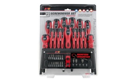39 Piece Screwdriver Set with Organizer Rack