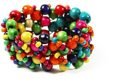 Colorful Exotic Wooden Beaded Bracelet (5 Pack)