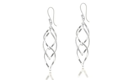 Sterling Silver Layered Drop Earrings