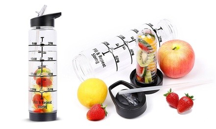 32oz Time Marking Fruit Infusion Water Bottle