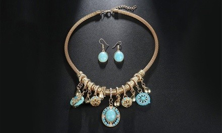 One, Two, or Three Hanging Crystal Bijoux Statement Necklaces from Novadab (Up to 84% Off)