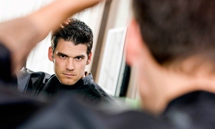 $30 for Three Men's Haircuts with Head Massages and Facial Groomings from Kiesha Gardner at Allure Studios ($75 Value)