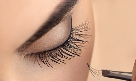 Partial or Full Set of Eyelash Extensions at Bombshellz Beauty Bar (Up to 68% Off). Three Options Available.