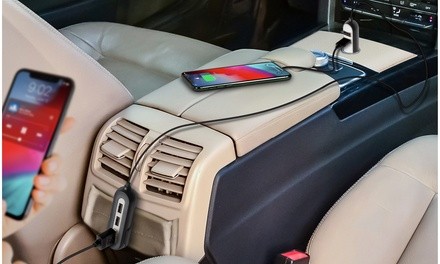 Aduro PowerUp Passenger 5 Port USB Car Charger with Backseat Clip