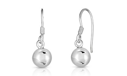 Italian Sterling Silver Classic Ball Drop Earrings