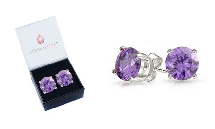 Gemma Luna 2.00 CTTW Genuine Amethyst Stud Earrings (1- or 2-Pack)