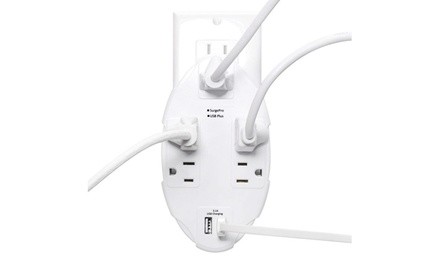 5 Outlet Wall Tap Surge Protector with 2 USB Charging Ports