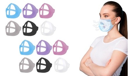 12-Pack: Colorful 3D Support Face Mask Bracket For Comfortable Breathing