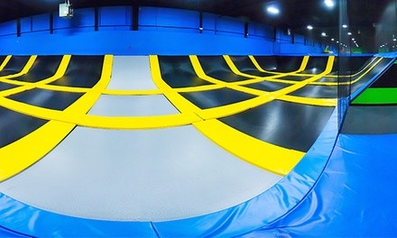 Bounce Pass and Socks for Two or Four at Bounce! Trampoline Sports (Up to 44% Off)   