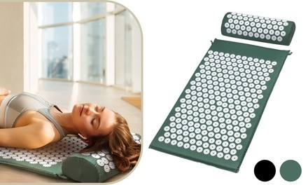 Sivan Health And Fitness Deluxe Acupressure Mat & Pillow Combo Set