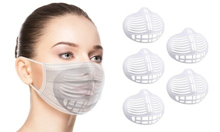 3D Face Mask Bracket Frame for Comfortable Breathing Space (5 or 10 -Pack)